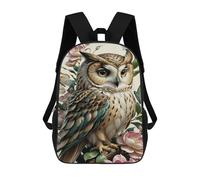 LYHVSFJW Owl Among The Flowers Laptop Backpack 17-inch Travel Lightweight Schoolbag Durable Bookbags for Men Women
