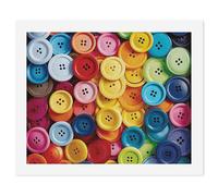 LYHVSFJW Paint by Numbers for Adults Beginner - Colorful Buttons DIY Painting Kit with HD Canvas & Acrylic Paints, Complete Crafts Set for Home Decor, Gifts, Stress Relief 40x50cm