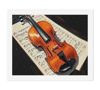 LYHVSFJW Paint by Numbers for Adults Beginner - Violin Sheet Music DIY Painting Kit with HD Canvas & Acrylic Paints, Complete Crafts Set for Home Decor, Gifts, Stress Relief 40x50cm
