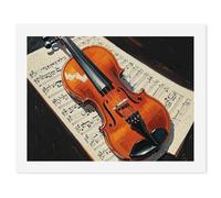 LYHVSFJW Paint by Numbers for Adults Beginner - Violin Sheet Music DIY Painting Kit with HD Canvas & Acrylic Paints, Complete Crafts Set for Home Decor, Gifts, Stress Relief 30x40cm