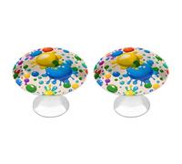 LYHVSFJW Paint Splatter Pattern 2 Pack Cabinet Knobs Drawer Pulls Decorative Stainless Steel Dresser Knobs Bathroom Furniture Cabinet Hardware for Kitchen, Door & Drawer, Wardrobe, Cupboard