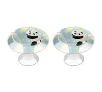 LYHVSFJW Panda Star 2 Pack Cabinet Knobs Drawer Pulls Decorative Stainless Steel Dresser Knobs Bathroom Furniture Cabinet Hardware for Kitchen, Door & Drawer, Wardrobe, Cupboard