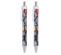 LYHVSFJW Pebbles And Rocks Ball Point Pen Retractable Black Ink Ballpoint Pens Super Soft Grip 0.5mm Ink Pen Medium Point Office Pens 2 PCS