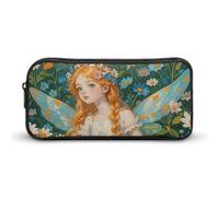 LYHVSFJW Pfhorn Flower Fairy Pencil Pouch - Large Capacity Pencil Case Aesthetic Makeup Bag with Zipper Cute Pen Bags for Stationery, Art Supplies, Travel Essentials