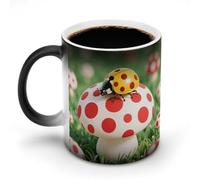 LYHVSFJW Polka - Dot Ladybug Heat Changing Coffee Mug Novelty Ceramic Coffee Mug Tea Cup Personalized Magic Cup Sublimation Mugs for Hot And Cold Beverage, Home, Office, Party 11oz