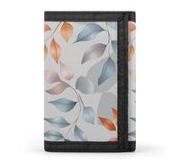 LYHVSFJW Rainbow Hearts Pattern TriFold Wallet with 8 Card Slots, Slim Zipper Coin Pocket, Divided Billfold for Men Women, Different Leaf Patterns, One Size, Modern