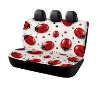 LYHVSFJW Red Ladybug Car Seat Cover Universal Rear Seat Protector Waterproof Automotive Seats Covers for Most Car Personalized Full Set Rear Bench Covers 47x23x30 Inch