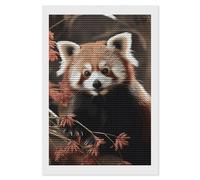 LYHVSFJW Red Pandas 5D DIY Diamond Art Kits for Adults Diamond Paintings Kits for Beginners with Complete Tools Paint by Diamonds Dot Full Drill Round Art Crafts,Home Wall Art Decor 8"x12"