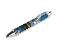 LYHVSFJW Rocky Mountain Range Ball Point Pen Retractable Black Ink Ballpoint Pens Super Soft Grip 0.5mm Ink Pen Medium Point Office Pens 1 PCS