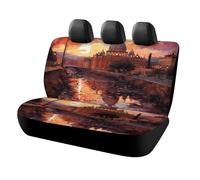 LYHVSFJW Rome Sunset Car Seat Cover Universal Rear Seat Protector Waterproof Automotive Seats Covers for Most Car Personalized Full Set Rear Bench Covers 47x23x30 Inch