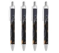 LYHVSFJW Rottweiler Wallpaper Ball Point Pen Retractable Black Ink Ballpoint Pens Super Soft Grip 0.5mm Ink Pen Medium Point Office Pens 4 PCS