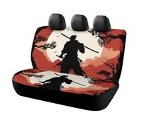 LYHVSFJW Samurai Car Seat Cover Universal Rear Seat Protector Waterproof Automotive Seats Covers for Most Car Personalized Full Set Rear Bench Covers 47x23x30 Inch