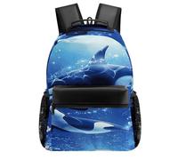 LYHVSFJW Sea Orca Laptop Backpack Travel Lightweight Schoolbag Durable Bookbags for Men Women