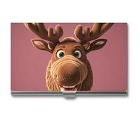 LYHVSFJW Slim Metal Business Card Holder - Rocky Mountain Range Aluminum Alloy Card Case with Buckle Closure, Holds 20 Cards & Cash, Professional Credit Card Size ID Holder for Men Women Gift, Funny