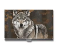 LYHVSFJW Slim Metal Business Card Holder - The Eiffel Tower Aluminum Alloy Card Case with Buckle Closure, Holds 20 Cards & Cash, Professional Credit Card Size ID Holder for Men Women Gift, Wild Wild