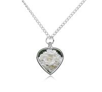 LYHVSFJW Snow Clusters Hold Fragrance. Urn Necklace for Ashes Heart Cremation Necklace Dogs Cats Urn Pendant Pet Cremation Jewelry Locket Jewelry Keepsake Pendant Memorial Pendants for Puppy Pet