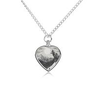 LYHVSFJW Snow Mountain Lone Wolf Urn Necklace for Ashes Heart Cremation Necklace Dogs Cats Urn Pendant Pet Cremation Jewelry Locket Jewelry Keepsake Pendant Memorial Pendants for Puppy Pet