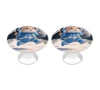 LYHVSFJW Space - Suit Hamster 2 Pack Cabinet Knobs Drawer Pulls Decorative Stainless Steel Dresser Knobs Bathroom Furniture Cabinet Hardware for Kitchen, Door & Drawer, Wardrobe, Cupboard