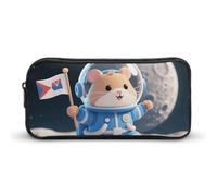LYHVSFJW Space - Suit Hamster Pencil Pouch - Large Capacity Pencil Case Aesthetic Makeup Bag with Zipper Cute Pen Bags for Stationery, Art Supplies, Travel Essentials
