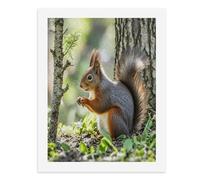 LYHVSFJW Squirrel in The Woods Paint by Numbers for Adults Beginner DIY Painting Kit with HD Canvas & Acrylic Paints, Complete Crafts Set for Home Decor, Gifts, Stress Relief 40x30cm