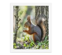LYHVSFJW Squirrel in The Woods Paint by Numbers for Adults Beginner DIY Painting Kit with HD Canvas & Acrylic Paints, Complete Crafts Set for Home Decor, Gifts, Stress Relief 50x40cm