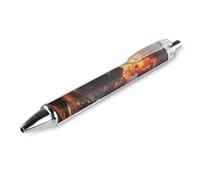 LYHVSFJW Steampunk Volcano Ball Point Pen Retractable Black Ink Ballpoint Pens Super Soft Grip 0.5mm Ink Pen Medium Point Office Pens 1 PCS