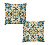 LYHVSFJW Throw Pillow Covers Set of 2 - Colorful Arabic Editable File Yellow Double-Sided Square Decorative Pillow Cases for Couch, Bed, Sofa, Soft Plush Cushion Covers Without Insert 16 "x16