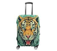 LYHVSFJW Tiger Head Pattern Luggage Cover Suitcase Covers for Luggages Tsa Approved Travel Luggage Sleeve Protector Elastic Suitcase Protector Anti-Scratch Washable Fits 19-32 Inch Case, white, M