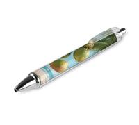 LYHVSFJW Tropical Coconuts Ball Point Pen Retractable Black Ink Ballpoint Pens Super Soft Grip 0.5mm Ink Pen Medium Point Office Pens 1 PCS