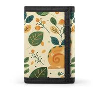 LYHVSFJW Truck Creative Pattern TriFold Wallet with 8 Card Slots, Slim Zipper Coin Pocket, Divided Billfold for Men Women, Green Little Snail, One Size, Modern