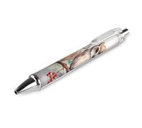 LYHVSFJW Two Owls on The Tree Ball Point Pen Retractable Black Ink Ballpoint Pens Super Soft Grip 0.5mm Ink Pen Medium Point Office Pens 1 PCS