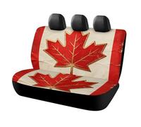 LYHVSFJW Vintage Canada Flag Car Seat Cover Universal Rear Seat Protector Waterproof Automotive Seats Covers for Most Car Personalized Full Set Rear Bench Covers 47x23x30 Inch