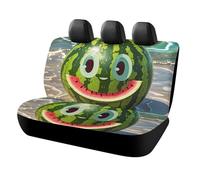 LYHVSFJW Watermelon with Happy Car Seat Cover Universal Rear Seat Protector Waterproof Automotive Seats Covers for Most Car Personalized Full Set Rear Bench Covers 47x23x30 Inch
