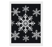 LYHVSFJW White Snowflake 5D DIY Diamond Art Kits for Adults Diamond Paintings Kits for Beginners with Complete Tools Paint by Diamonds Dot Full Drill Round Art Crafts,Home Wall Art Decor 12"x16"