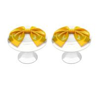 LYHVSFJW Yellow Bow 2 Pack Cabinet Knobs Drawer Pulls Decorative Stainless Steel Dresser Knobs Bathroom Furniture Cabinet Hardware for Kitchen, Door & Drawer, Wardrobe, Cupboard
