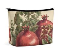 LYHVSFZQ Makeup Bag Foldable Cosmetic Bag Berries of Pomegranate Printed Makeup Organizer Travel Makeup Bag for Travel And Daily Life, style, One Size, Makeup Bag
