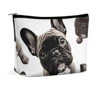 LYHVSFZQ Makeup Bag Foldable Cosmetic Bag French Bulldog Printed Makeup Organizer Travel Makeup Bag for Travel And Daily Life, style, One Size, Makeup Bag