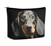 LYHVSFZQ Makeup Bag Foldable Cosmetic Bag Pad Dachshund Printed Makeup Organizer Travel Makeup Bag for Travel And Daily Life, style, One Size, Makeup Bag