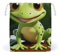 LYHVSFZQ Storage Bags Makeup Bag Cute Frog Printed Toy Bag Reusable Bags Toiletry Organizer Multi Purpose Home Travel Pouch, style, 20*25cm, Contemporary