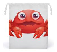 LYHVSFZQ Storage Bags Makeup Bag Cute Red Crab Printed Toy Bag Reusable Bags Toiletry Organizer Multi Purpose Home Travel Pouch, style, 20*25cm, Contemporary