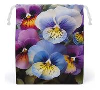 LYHVSFZQ Storage Bags Makeup Bag Pansy Perfection Printed Toy Bag Reusable Bags Toiletry Organizer Multi Purpose Home Travel Pouch, style, 20*25cm, Contemporary
