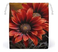 LYHVSFZQ Storage Bags Makeup Bag Red Sunflower Printed Toy Bag Reusable Bags Toiletry Organizer Multi Purpose Home Travel Pouch, style, 20*25cm, Contemporary