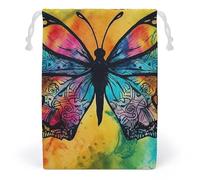 LYHVSFZQ Storage Bags Makeup Bag Toy Bag Reusable Bags Toiletry Butterfly Tie Dye Printed Organizer Multi Purpose Foldable Ditty Bag Travel Pouch, style, 12*18cm, Contemporary