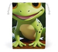 LYHVSFZQ Storage Bags Makeup Bag Toy Bag Reusable Bags Toiletry Cute Frog Printed Organizer Multi Purpose Foldable Ditty Bag Travel Pouch, style, 12*18cm, Contemporary