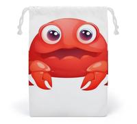 LYHVSFZQ Storage Bags Makeup Bag Toy Bag Reusable Bags Toiletry Cute Red Crab Printed Organizer Multi Purpose Foldable Ditty Bag Travel Pouch, style, 12*18cm, Contemporary