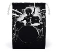 LYHVSFZQ Storage Bags Makeup Bag Toy Bag Reusable Bags Toiletry Drummer Printed Organizer Multi Purpose Foldable Ditty Bag Travel Pouch, style, 12*18cm, Contemporary