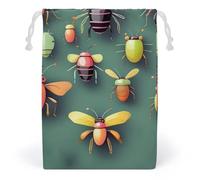 LYHVSFZQ Storage Bags Makeup Bag Toy Bag Reusable Bags Toiletry Insect Atlas Printed Organizer Multi Purpose Foldable Ditty Bag Travel Pouch, style, 12*18cm, Contemporary