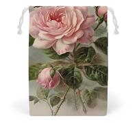 LYHVSFZQ Storage Bags Makeup Bag Toy Bag Reusable Bags Toiletry Vintage Beautiful Rose Printed Organizer Multi Purpose Foldable Ditty Bag Travel Pouch, style, 12*18cm, Contemporary