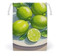 LYHVSFZQ Storage Bags Makeup Bag Toy Bag Reusable Bags Toiletry Vintage Lemon Printed Organizer Multi Purpose Foldable Ditty Bag Travel Pouch, style, 12*18cm, Contemporary