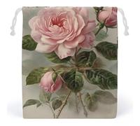 LYHVSFZQ Storage Bags Makeup Bag Vintage Beautiful Rose Printed Toy Bag Reusable Bags Toiletry Organizer Multi Purpose Home Travel Pouch, style, 20*25cm, Contemporary
